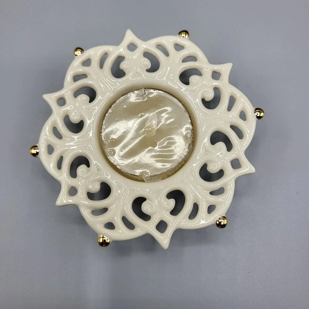 Vintage Lenox Snow Lights Porcelain Sparkle Votive Candle Holder Taiwan